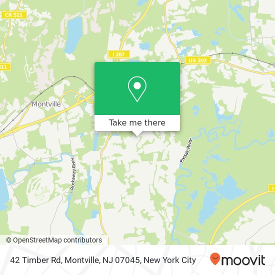 Mapa de 42 Timber Rd, Montville, NJ 07045