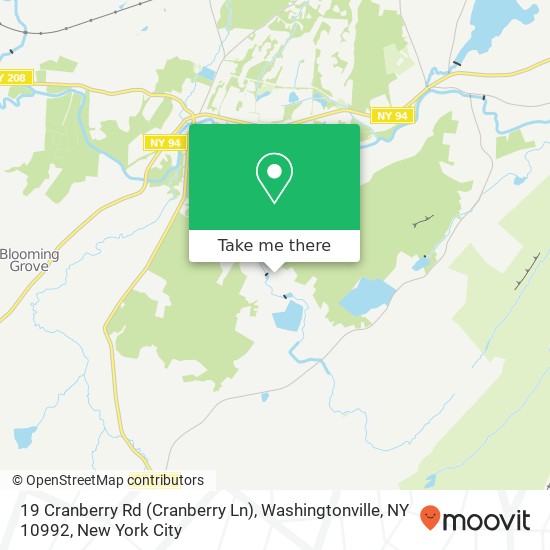 19 Cranberry Rd (Cranberry Ln), Washingtonville, NY 10992 map