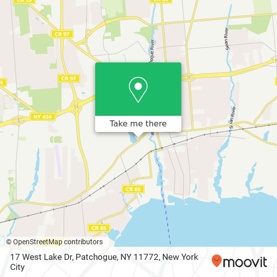 17 West Lake Dr, Patchogue, NY 11772 map