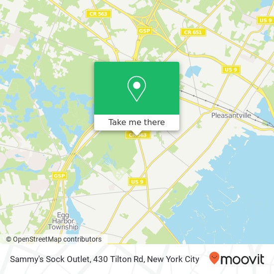 Mapa de Sammy's Sock Outlet, 430 Tilton Rd