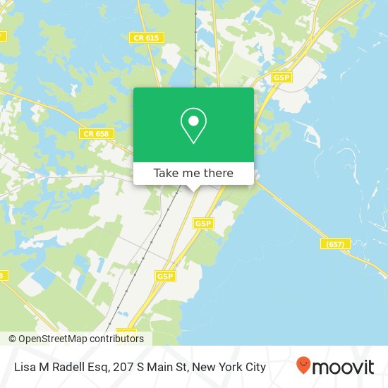 Mapa de Lisa M Radell Esq, 207 S Main St