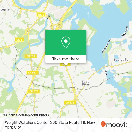 Weight Watchers Center, 300 State Route 18 map