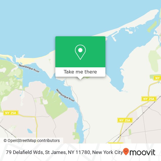 Mapa de 79 Delafield Wds, St James, NY 11780