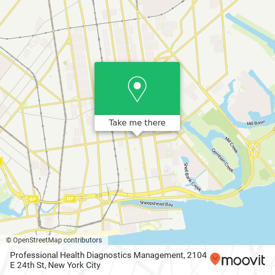 Mapa de Professional Health Diagnostics Management, 2104 E 24th St