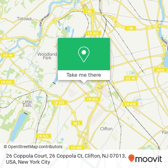 26 Coppola Court, 26 Coppola Ct, Clifton, NJ 07013, USA map
