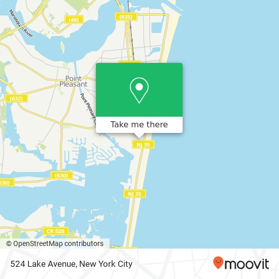 524 Lake Avenue, 524 Lake Ave, Bay Head, NJ 08742, USA map