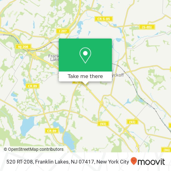 520 RT-208, Franklin Lakes, NJ 07417 map