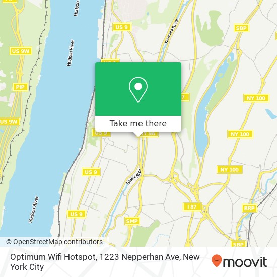 Mapa de Optimum Wifi Hotspot, 1223 Nepperhan Ave