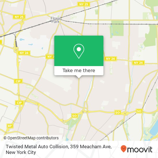 Mapa de Twisted Metal Auto Collision, 359 Meacham Ave