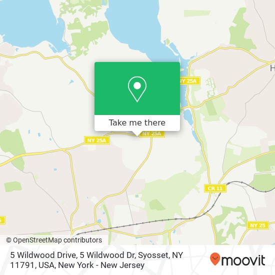 Mapa de 5 Wildwood Drive, 5 Wildwood Dr, Syosset, NY 11791, USA