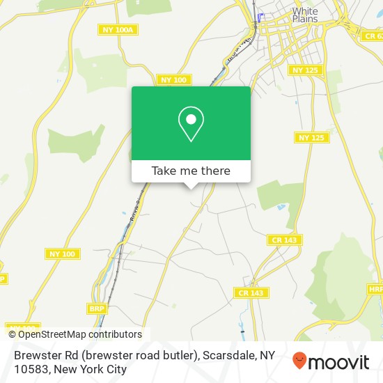 Mapa de Brewster Rd (brewster road butler), Scarsdale, NY 10583