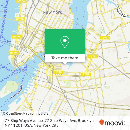 77 Ship Ways Avenue, 77 Ship Ways Ave, Brooklyn, NY 11201, USA map