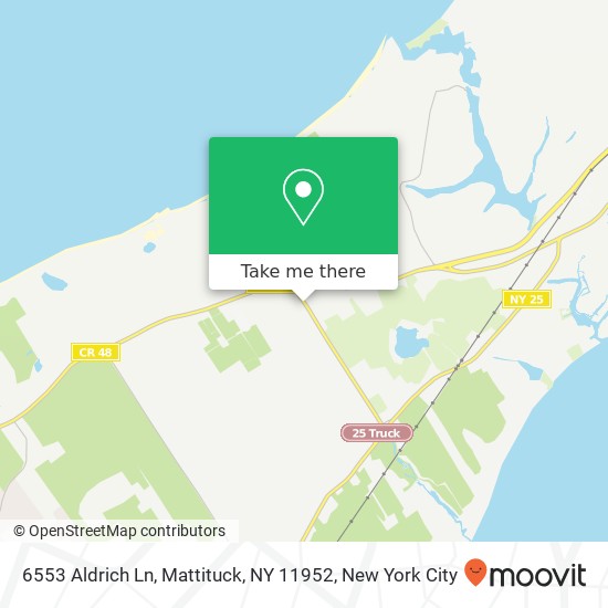 Mapa de 6553 Aldrich Ln, Mattituck, NY 11952