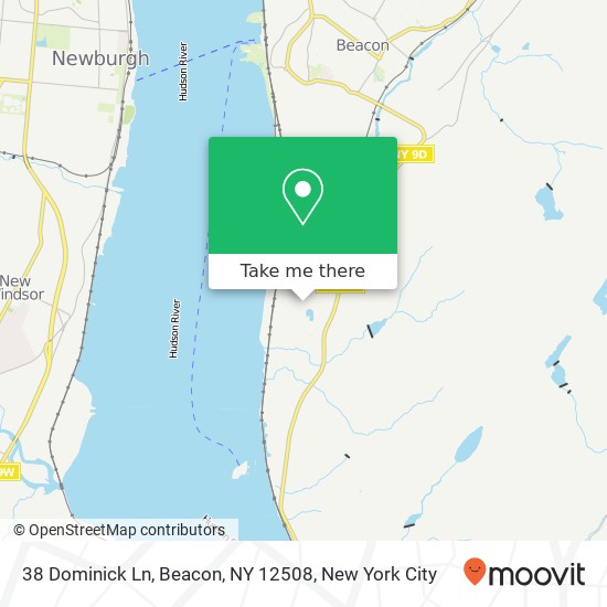 Mapa de 38 Dominick Ln, Beacon, NY 12508