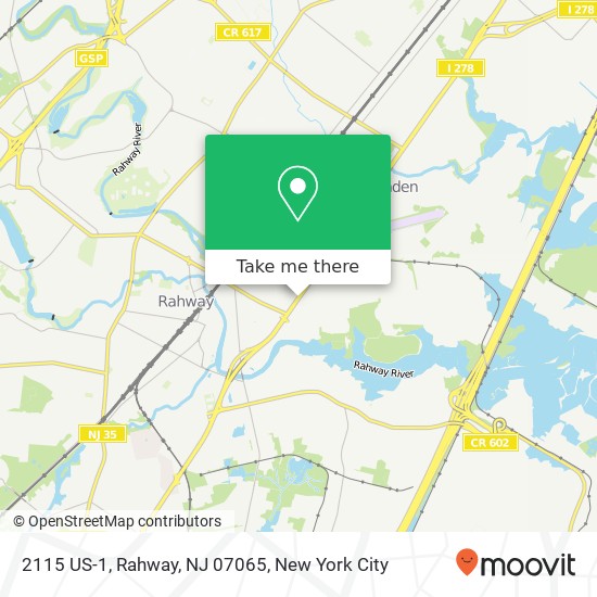 Mapa de 2115 US-1, Rahway, NJ 07065