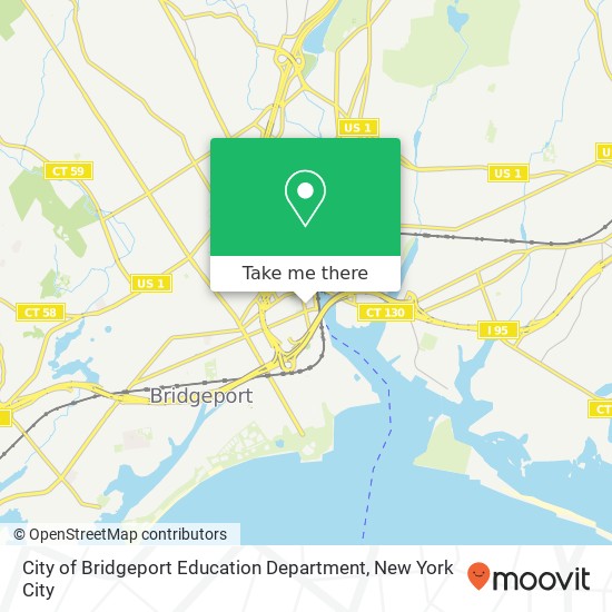 Mapa de City of Bridgeport Education Department
