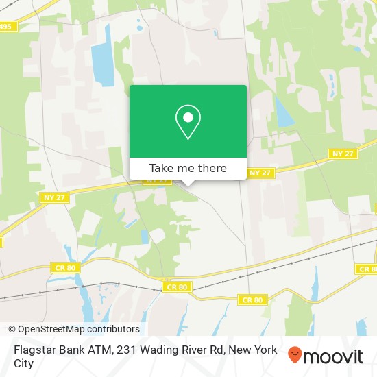 Flagstar Bank ATM, 231 Wading River Rd map