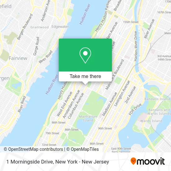 1 Morningside Drive map