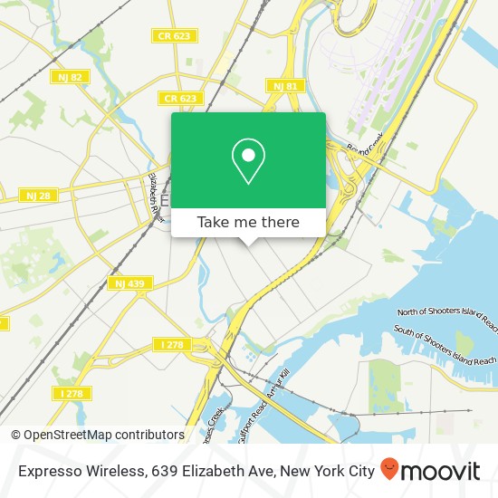 Mapa de Expresso Wireless, 639 Elizabeth Ave