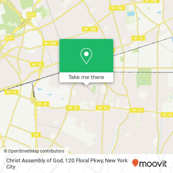 Mapa de Christ Assembly of God, 120 Floral Pkwy