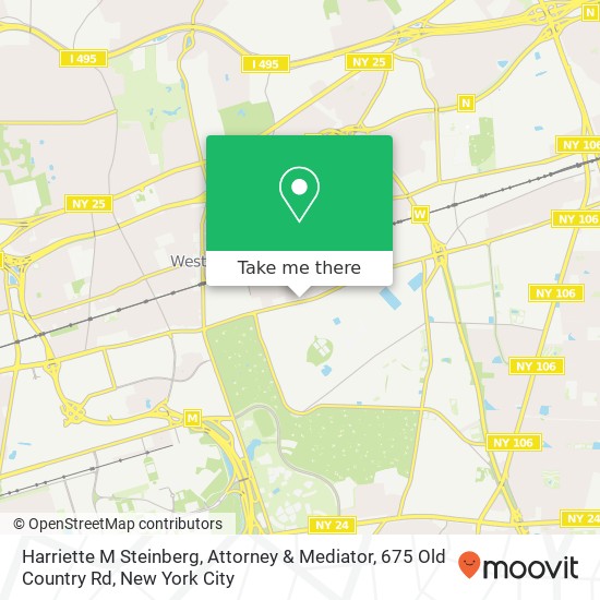 Mapa de Harriette M Steinberg, Attorney & Mediator, 675 Old Country Rd