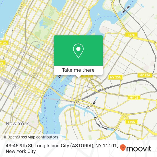 Mapa de 43-45 9th St, Long Island City (ASTORIA), NY 11101