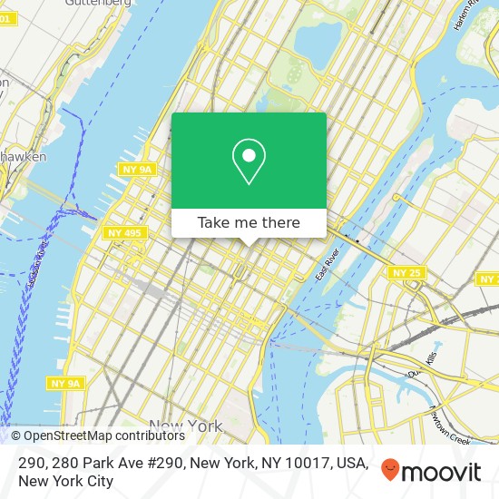 290, 280 Park Ave #290, New York, NY 10017, USA map