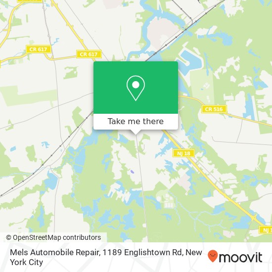 Mapa de Mels Automobile Repair, 1189 Englishtown Rd