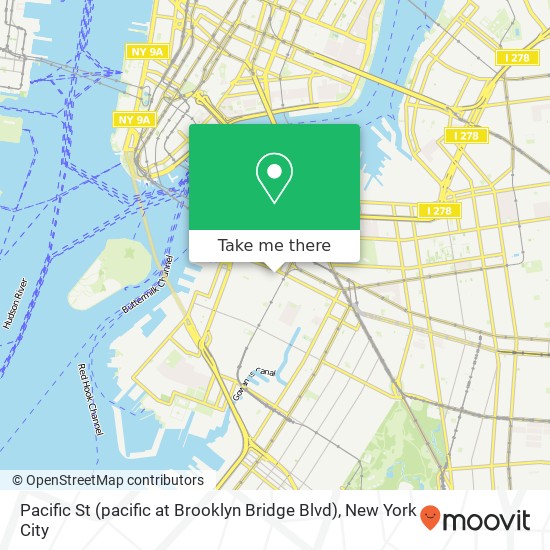 Mapa de Pacific St (pacific at Brooklyn Bridge Blvd), Brooklyn, NY 11201