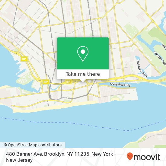 Mapa de 480 Banner Ave, Brooklyn, NY 11235