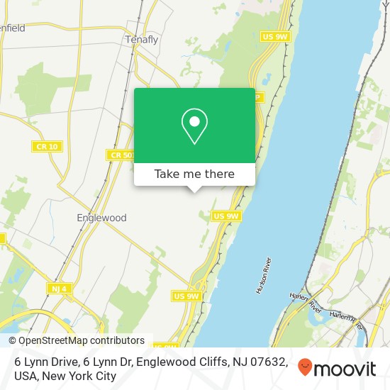 Mapa de 6 Lynn Drive, 6 Lynn Dr, Englewood Cliffs, NJ 07632, USA