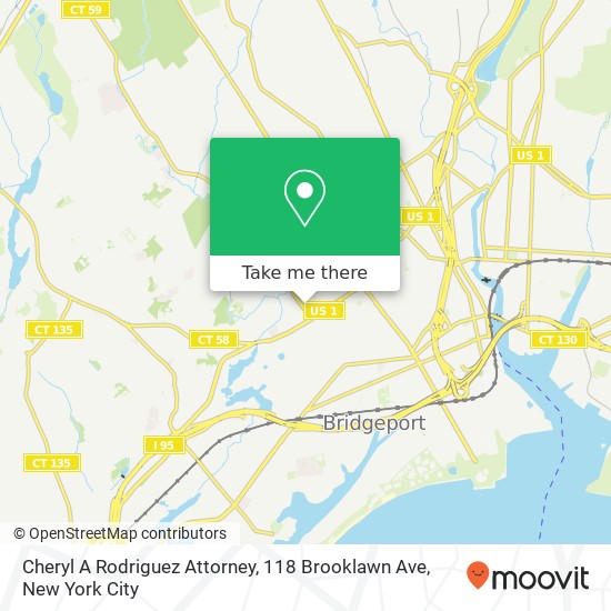 Cheryl A Rodriguez Attorney, 118 Brooklawn Ave map