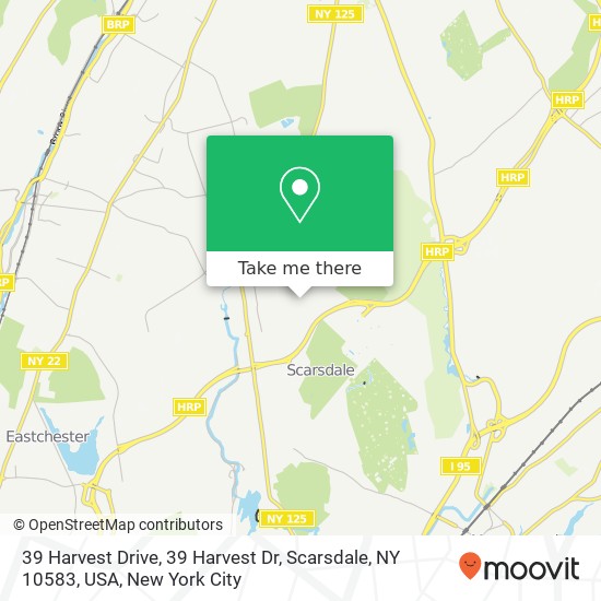 Mapa de 39 Harvest Drive, 39 Harvest Dr, Scarsdale, NY 10583, USA
