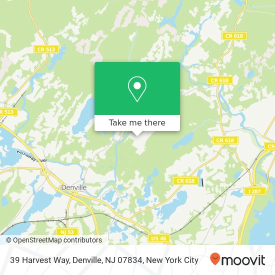 Mapa de 39 Harvest Way, Denville, NJ 07834