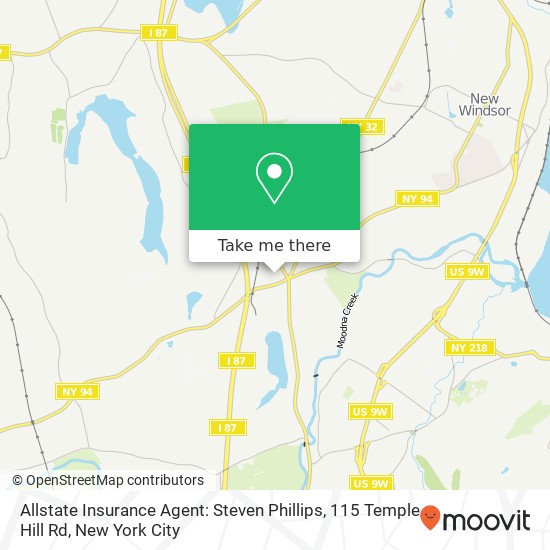 Allstate Insurance Agent: Steven Phillips, 115 Temple Hill Rd map