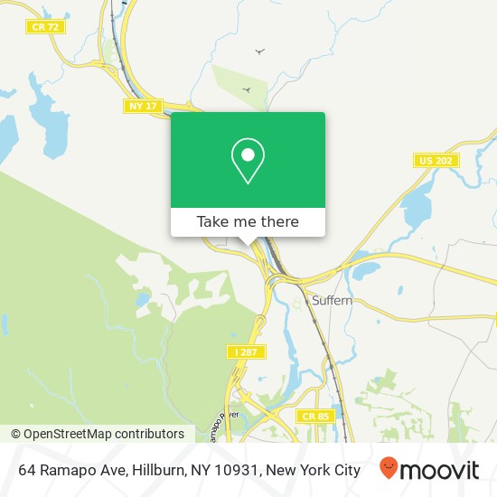 64 Ramapo Ave, Hillburn, NY 10931 map