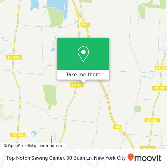 Top Notch Sewing Center, 30 Bush Ln map