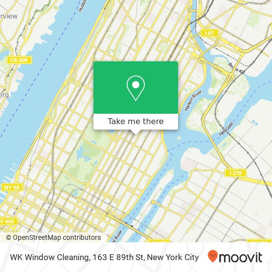 Mapa de WK Window Cleaning, 163 E 89th St