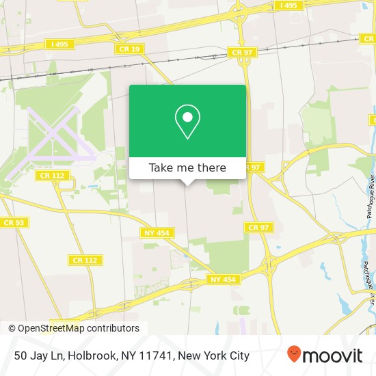 Mapa de 50 Jay Ln, Holbrook, NY 11741