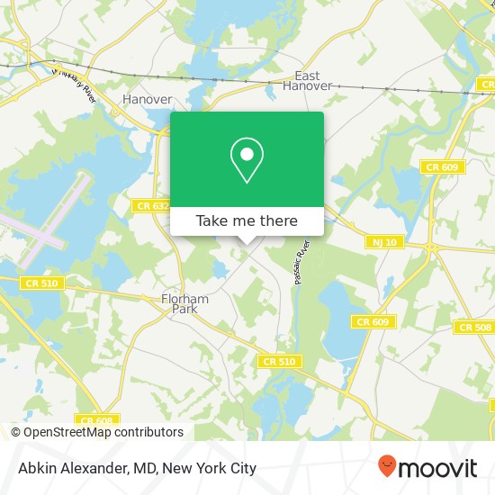 Mapa de Abkin Alexander, MD, 83 Hanover Rd