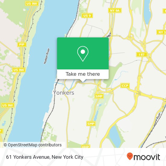 61 Yonkers Avenue, 61 Yonkers Ave, Yonkers, NY 10701, USA map