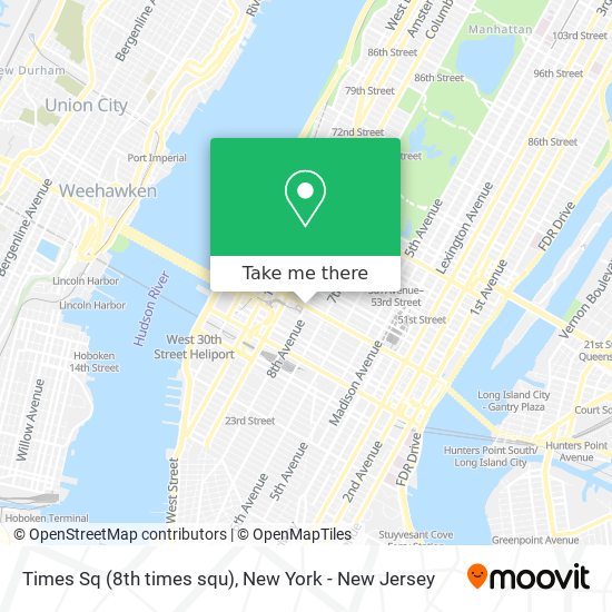 Times Sq (8th times squ) map