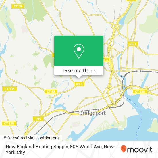 New England Heating Supply, 805 Wood Ave map