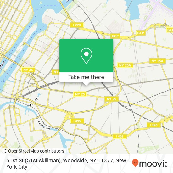 51st St (51st skillman), Woodside, NY 11377 map