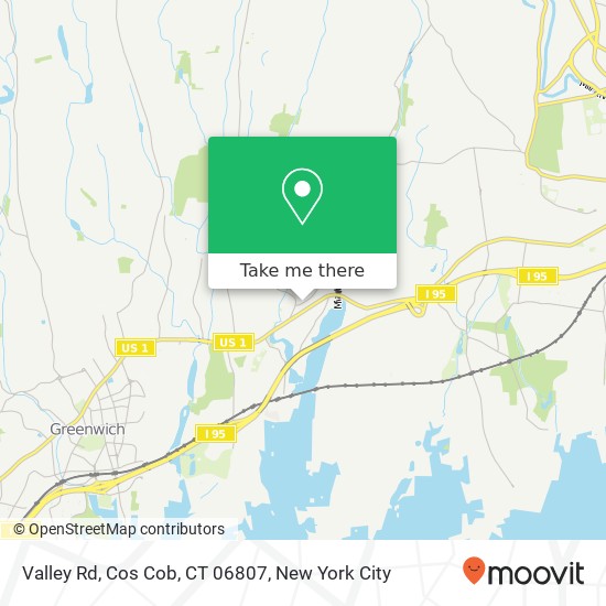 Mapa de Valley Rd, Cos Cob, CT 06807