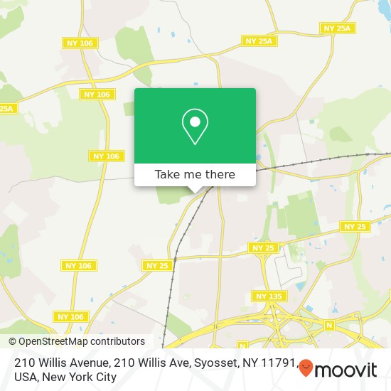 Mapa de 210 Willis Avenue, 210 Willis Ave, Syosset, NY 11791, USA