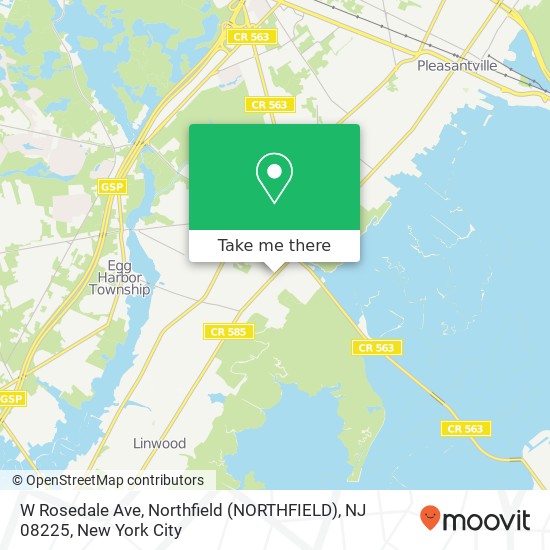 W Rosedale Ave, Northfield (NORTHFIELD), NJ 08225 map