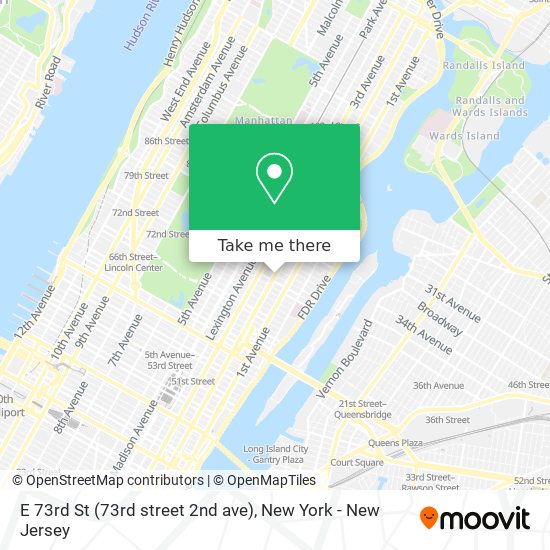 Mapa de E 73rd St (73rd street 2nd ave)