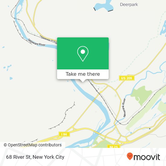 Mapa de 68 River St, Port Jervis, NY 12771