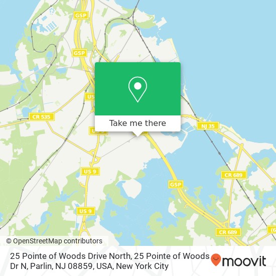 25 Pointe of Woods Drive North, 25 Pointe of Woods Dr N, Parlin, NJ 08859, USA map